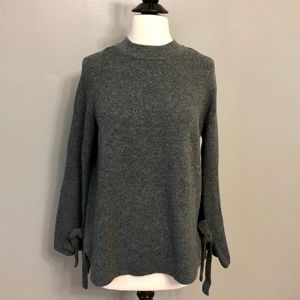 NWT Ann Taylor Wool Cashmere Tie Sleeve Sweater